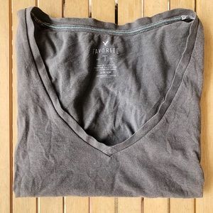 Dark Grey AE Favorite V-neck Tee